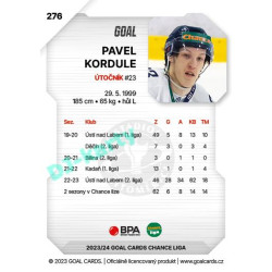 2023/24 Goal cards Chance Liga 2. série #276 Pavel Kordule