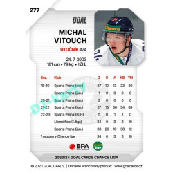 2023/24 Goal cards Chance Liga 2. série #277 Michal Vitouch