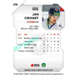 2023/24 Goal cards Chance Liga 2. série #278 Jan Cikhart