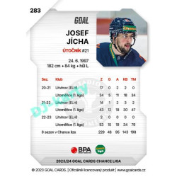 2023/24 Goal cards Chance Liga 2. série #283 Josef Jícha