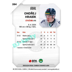2023/24 Goal cards Chance Liga 2. série #284 Ondřej Hrabík