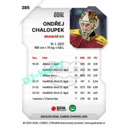 2023/24 Goal cards Chance Liga 2. série #285 Ondřej Chaloupek