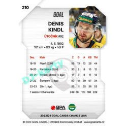 2023/24 Goal cards Chance Liga 2. série #210 Denis Kindl