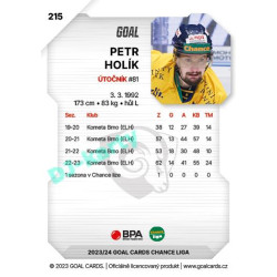 2023/24 Goal cards Chance Liga 2. série #215 Petr Holík