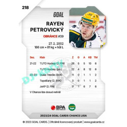 2023/24 Goal cards Chance Liga 2. série #218 Rayen Petrovický