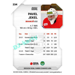 2023/24 Goal cards Chance Liga 2. série #234 Pavel Jekel