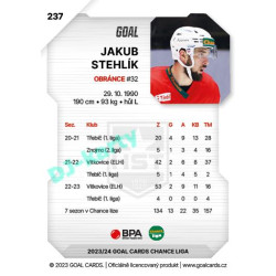 2023/24 Goal cards Chance Liga 2. série #237 Jakub Stehlík