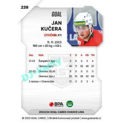 2023/24 Goal cards Chance Liga 2. série #239 Jan Kučera