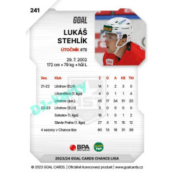 2023/24 Goal cards Chance Liga 2. série #241 Lukáš Stehlík