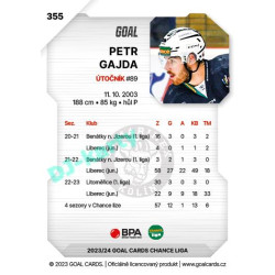 2023/24 Goal cards Chance Liga 2. série #355 Petr Gajda