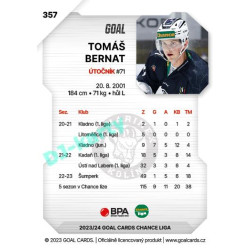 2023/24 Goal cards Chance Liga 2. série #357 Tomáš Bernat