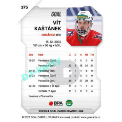 2023/24 Goal cards Chance Liga 2. série #375 Vít Kaštánek