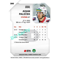 2023/24 Goal cards Chance Liga 2. série #386 Adam Paleček