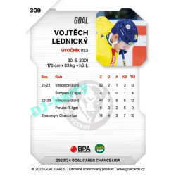 2023/24 Goal cards Chance Liga 2. série #309 Vojtěch Lednický