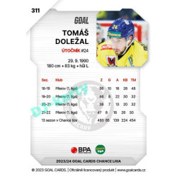 2023/24 Goal cards Chance Liga 2. série #311 Tomáš Doležal