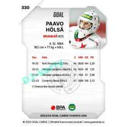 2023/24 Goal cards Chance Liga 2. série #330 Paavo Hölsä