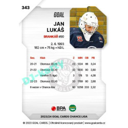 2023/24 Goal cards Chance Liga 2. série #343 Jan Lukáš