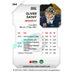 2023/24 Goal cards Chance Liga 2. série #344 Oliver Šatný