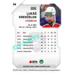 2023/24 Goal cards Chance Liga 1. série #068 Lukáš Krenželok