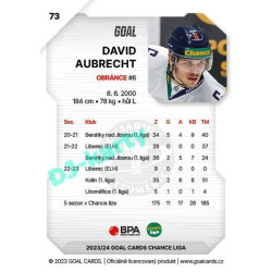 2023/24 Goal cards Chance Liga 1. série #073 David Aubrecht