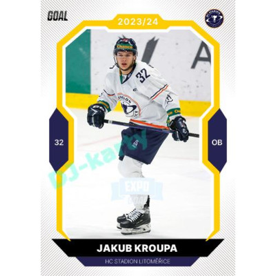 2023/24 Goal cards Chance Liga 1. série #075 Jakub Kroupa EXPO Perleť 1of6
