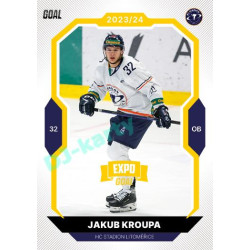 2023/24 Goal cards Chance Liga 1. série #075 Jakub Kroupa EXPO Bronze 1of6