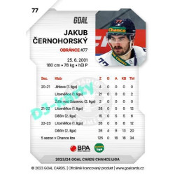 2023/24 Goal cards Chance Liga 1. série #077 Jakub Černohorský