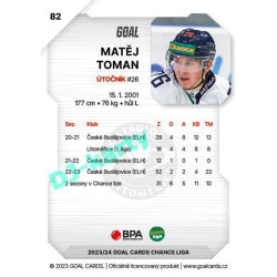 2023/24 Goal cards Chance Liga 1. série #082 Matěj Toman