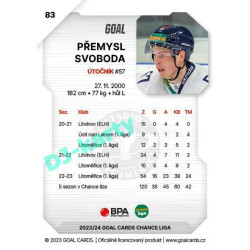 2023/24 Goal cards Chance Liga 1. série #083 Přemysl Svoboda