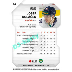2023/24 Goal cards Chance Liga 1. série #084 Josef Koláček