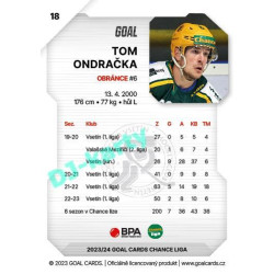 2023/24 Goal cards Chance Liga 1. série #018 Tom Ondračka