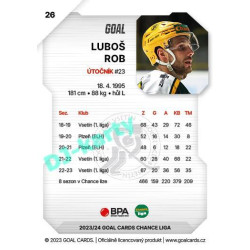 2023/24 Goal cards Chance Liga 1. série #026 Luboš Rob