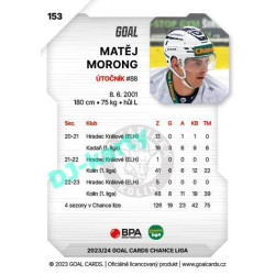 2023/24 Goal cards Chance Liga 1. série #153 Matěj Morong