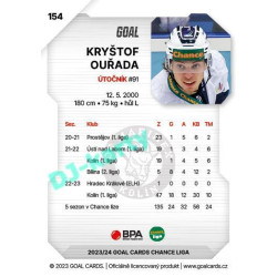 2023/24 Goal cards Chance Liga 1. série #154 Kryštof Ouřada
