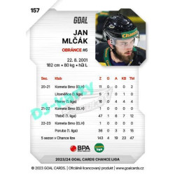 2023/24 Goal cards Chance Liga 1. série #157 Jan Mlčák