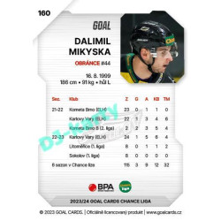 2023/24 Goal cards Chance Liga 1. série #160 Dalimil Mikyska