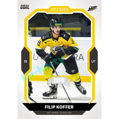 2023/24 Goal cards Chance Liga 1. série #164 Filip Koffer EXPO Silver 1of6