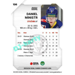 2023/24 Goal cards Chance Liga 1. série #106 Daniel Ministr