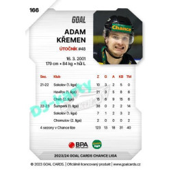 2023/24 Goal cards Chance Liga 1. série #166 Adam Křemen