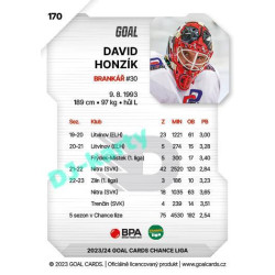 2023/24 Goal cards Chance Liga 1. série #170 David Honzík