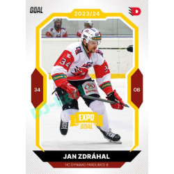 2023/24 Goal cards Chance Liga 1. série #172 Jan Zdráhal EXPO Bronze 1of6