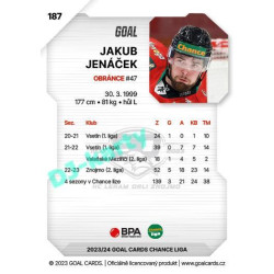2023/24 Goal cards Chance Liga 1. série #187 Jakub Jenáček