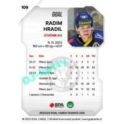2023/24 Goal cards Chance Liga 1. série #109 Radim Hradil