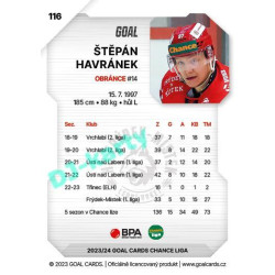 2023/24 Goal cards Chance Liga 1. série #116 Štěpán Havránek