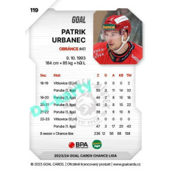 2023/24 Goal cards Chance Liga 1. série #119 Patrik Urbanec
