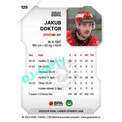 2023/24 Goal cards Chance Liga 1. série #125 Jakub Doktor