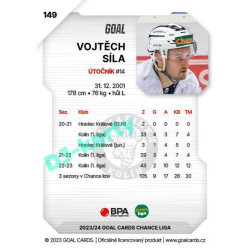 2023/24 Goal cards Chance Liga 1. série #149 Vojtěch Síla
