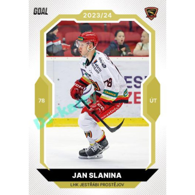 2023/24 Goal cards Chance Liga 2. série #257 Jan Slanina Gold 1of20