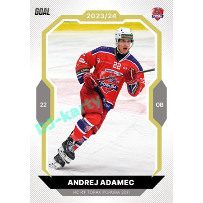 2023/24 Goal cards Chance Liga 2. série #259 Andrej Adamec Gold 1of20