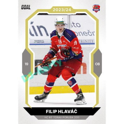 2023/24 Goal cards Chance Liga 2. série #262 Filip Hlaváč Gold 1of20